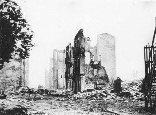 Ciudad de Guernica destruida después del bombardeo